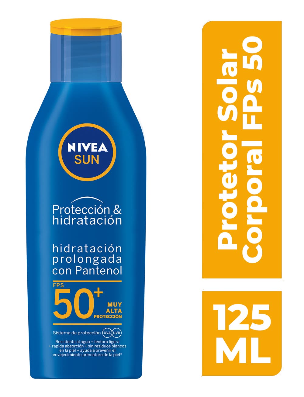 Nivea · Sun protector solar hidratante fps 50+ (125 ml)