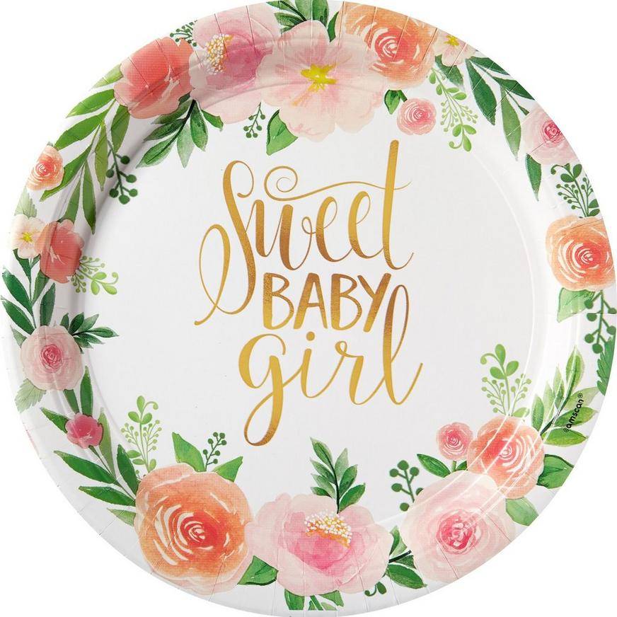 Floral Baby Dinner Plates 8ct