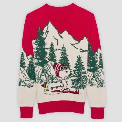 Peanuts Snoopy Skiing Sweater Delivery Near Me | Order Online