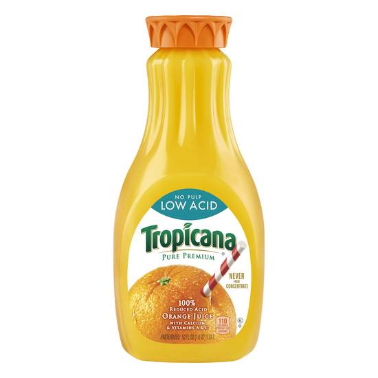 Tropicana Low Acid No Pulp Orange Juice (52 fl oz)