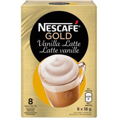Nescafé Gold Vanilla Latte Coffee (8 x 18 g)