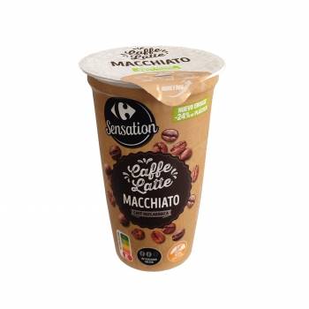 Café latte macchiatto Carrefour Sensation sin gluten 250 ml.