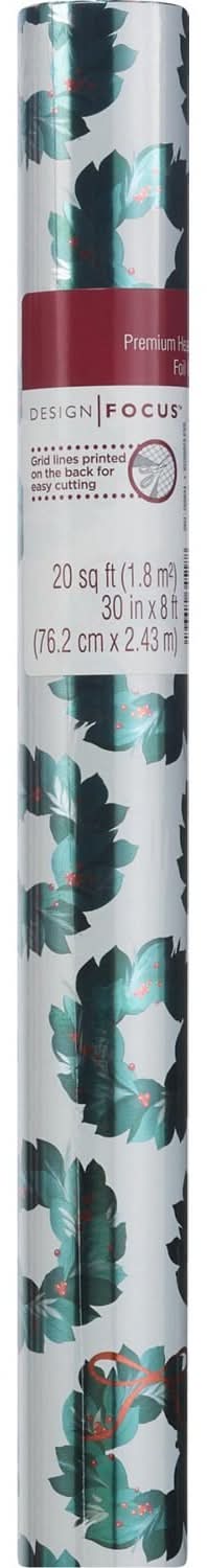 Design Focus Premium Heavyweight Foil Gift Wrap, Assorted Designs, 20 Sq Ft