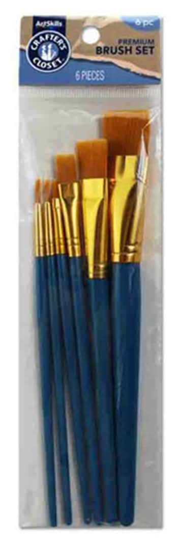 Artskills Crafters Closet Premium Paint Brush Set 6 Ct