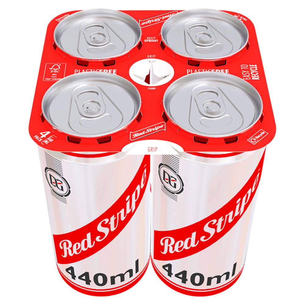 Red Stripe Lager 4x440ml (4.7% Abv)