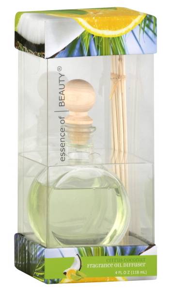 Essence of Beauty Fragrance Oil Diffuser, Citrus-Coconut (4 fl oz)
