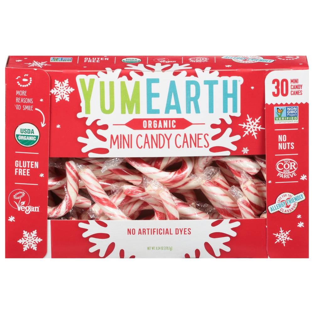 YumEarth Organic Mini Candy Canes (6.34 oz, 30 ct)