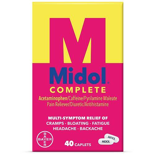 Midol Complete Menstrual Pain Relief Caplets with Acetaminophen - 24.0 ea