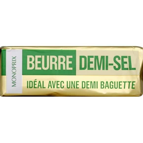 Monoprix Beurre Demi-Sel La Plaquette De 250 G