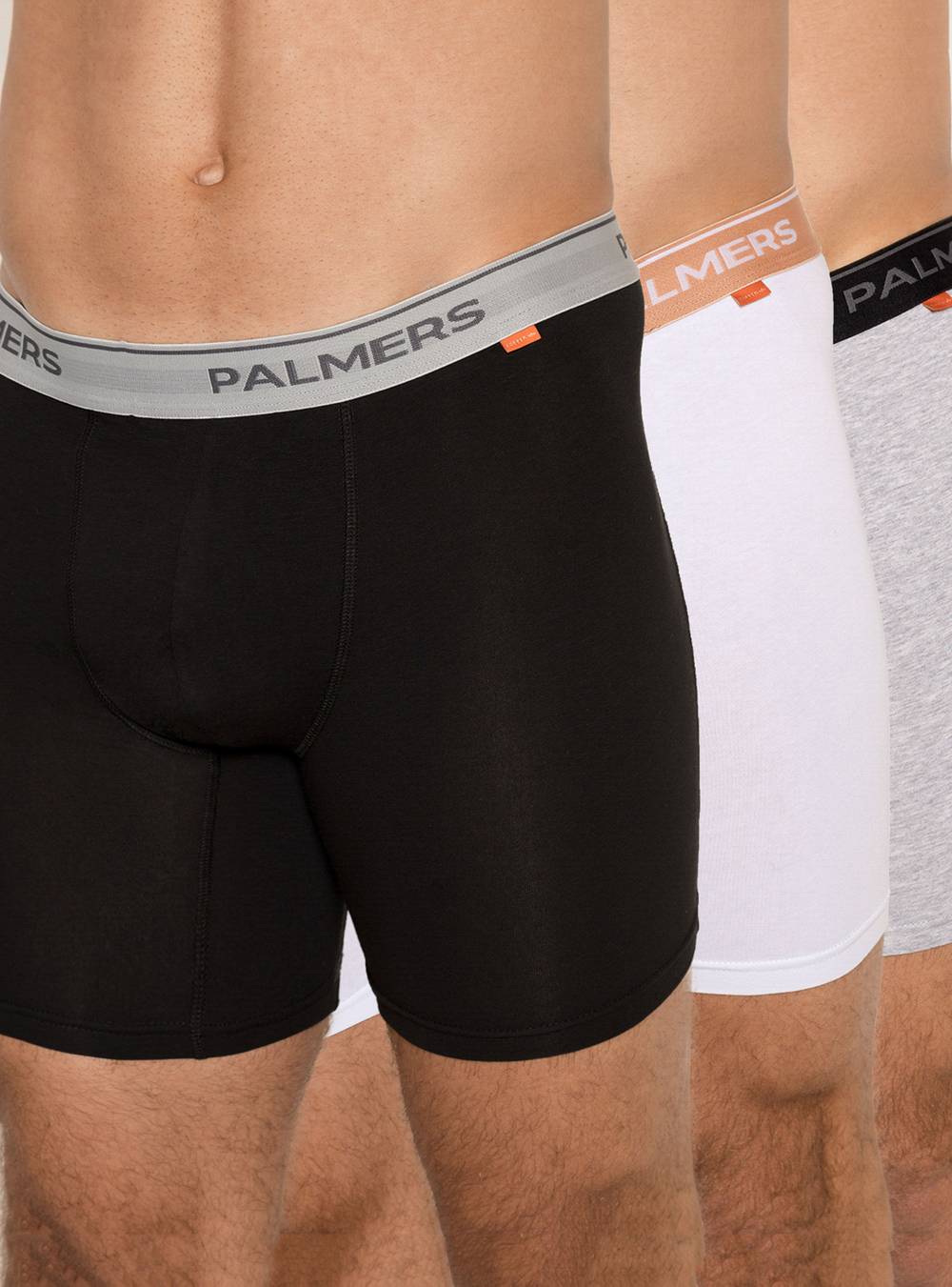 Palmers pack 3 boxer largo algodón cobre (color: carbón. talla: l)