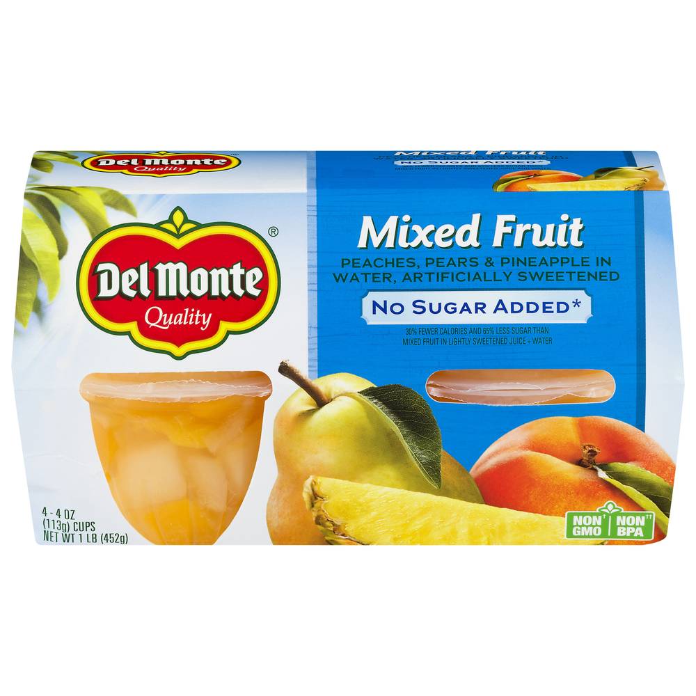 Del Monte No Sugar Added Mixed Fruit (4 ct)