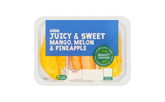 Asda Juicy & Sweet Mango, Melon & Pineapple 240g