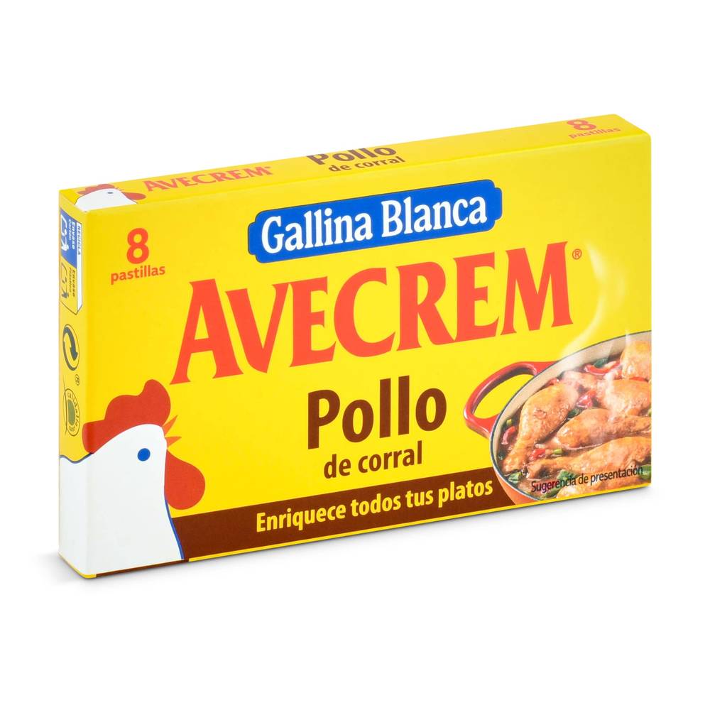 Pastillas De Caldo De Pollo Gallina Blanca Avecrem Caja 8 Unidades