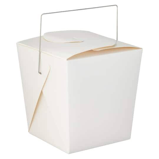 Celebrate It 4" Take-Out Box Set, White (7 ct)