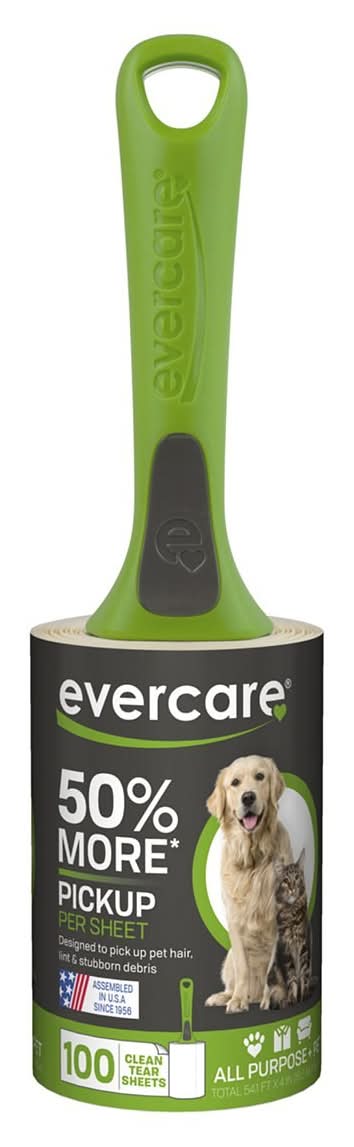 Evercare · Rodillos multiusos para pelusas de mascotas, verde (100 un)