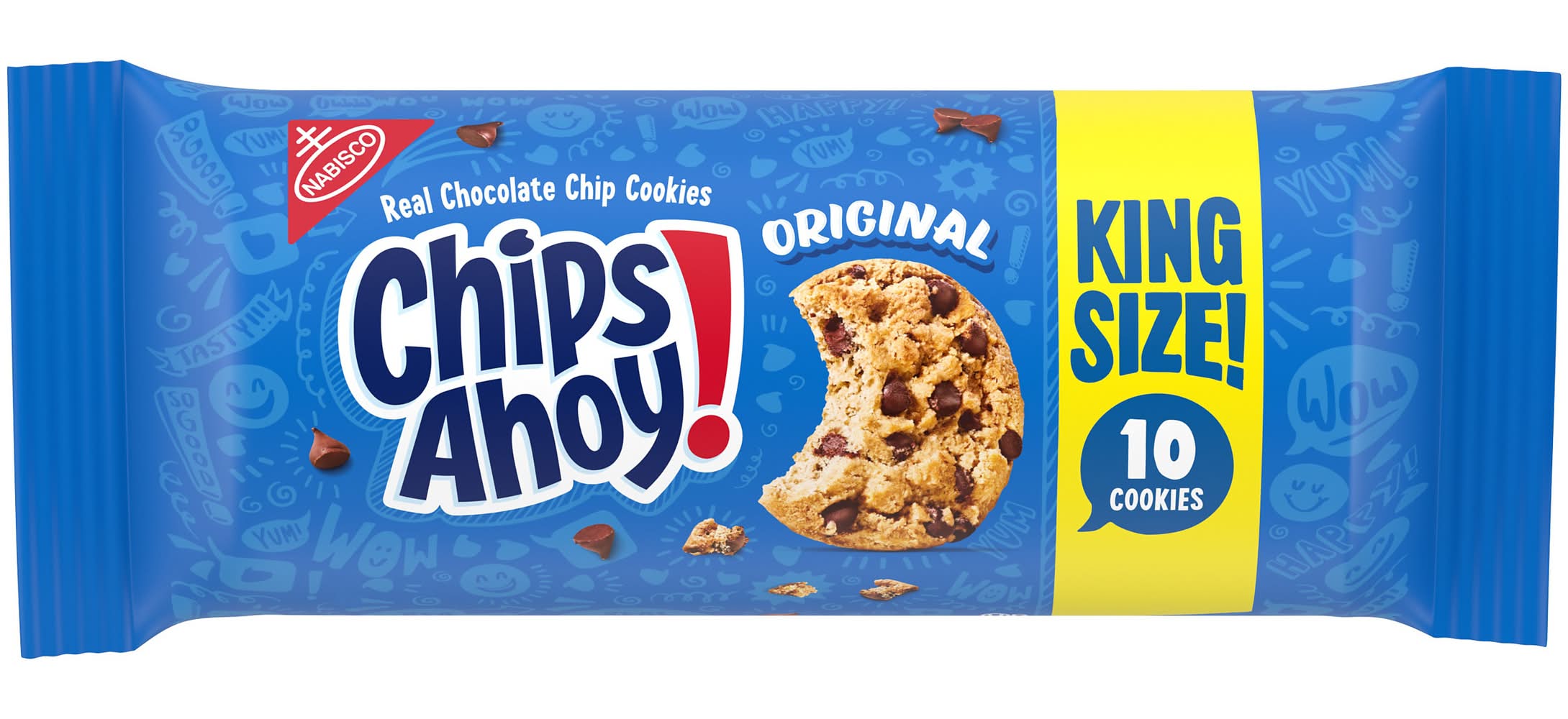 Chips Ahoy! King Size Chocolate Chip Cookies, Original (3.75 oz, 10 ct)