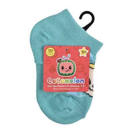 Cocomelon Toddler Girl''S 3 Pack Low Cut Socks
