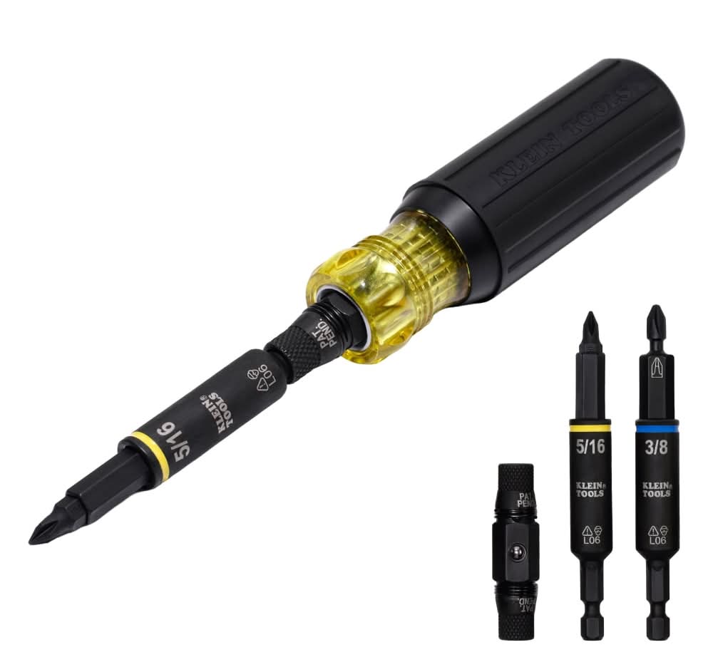 Klein Tools Impact Rated Multi-Bit Screwdriver/Nut Driver, 11-in-1