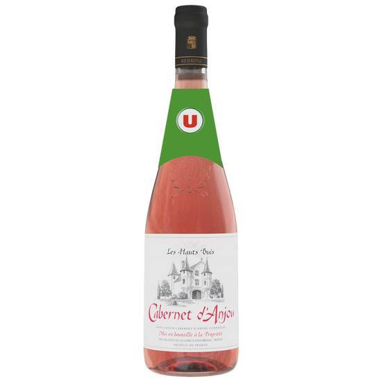 Les Produits U - Vin rosé AOP cabernet d'anjo les hauts buis (750 ml)