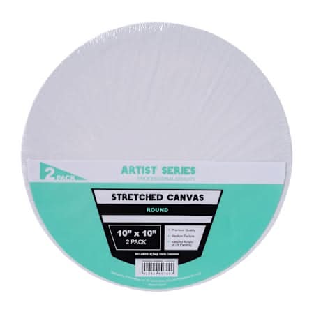 Round Stretched Canvas 2-Pack 10in V2