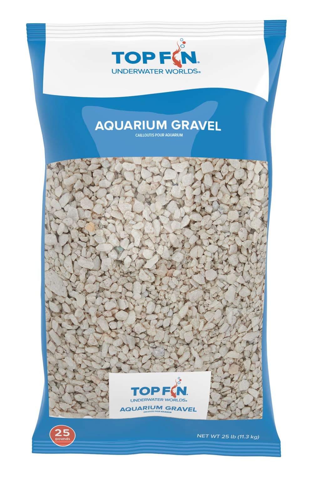 Top Fin® Premium Aquarium Gravel - Bright White - Fish Tank Substrate - 2-25 lb (Size: 25 Lb)