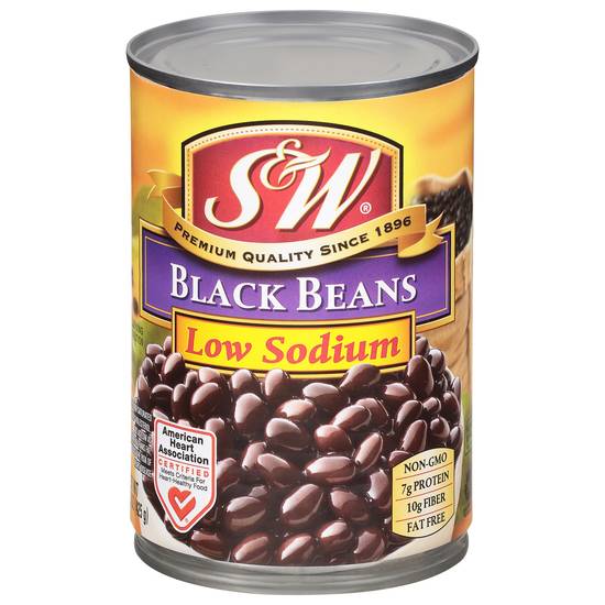 S&W 50% Less Sodium Black Beans
