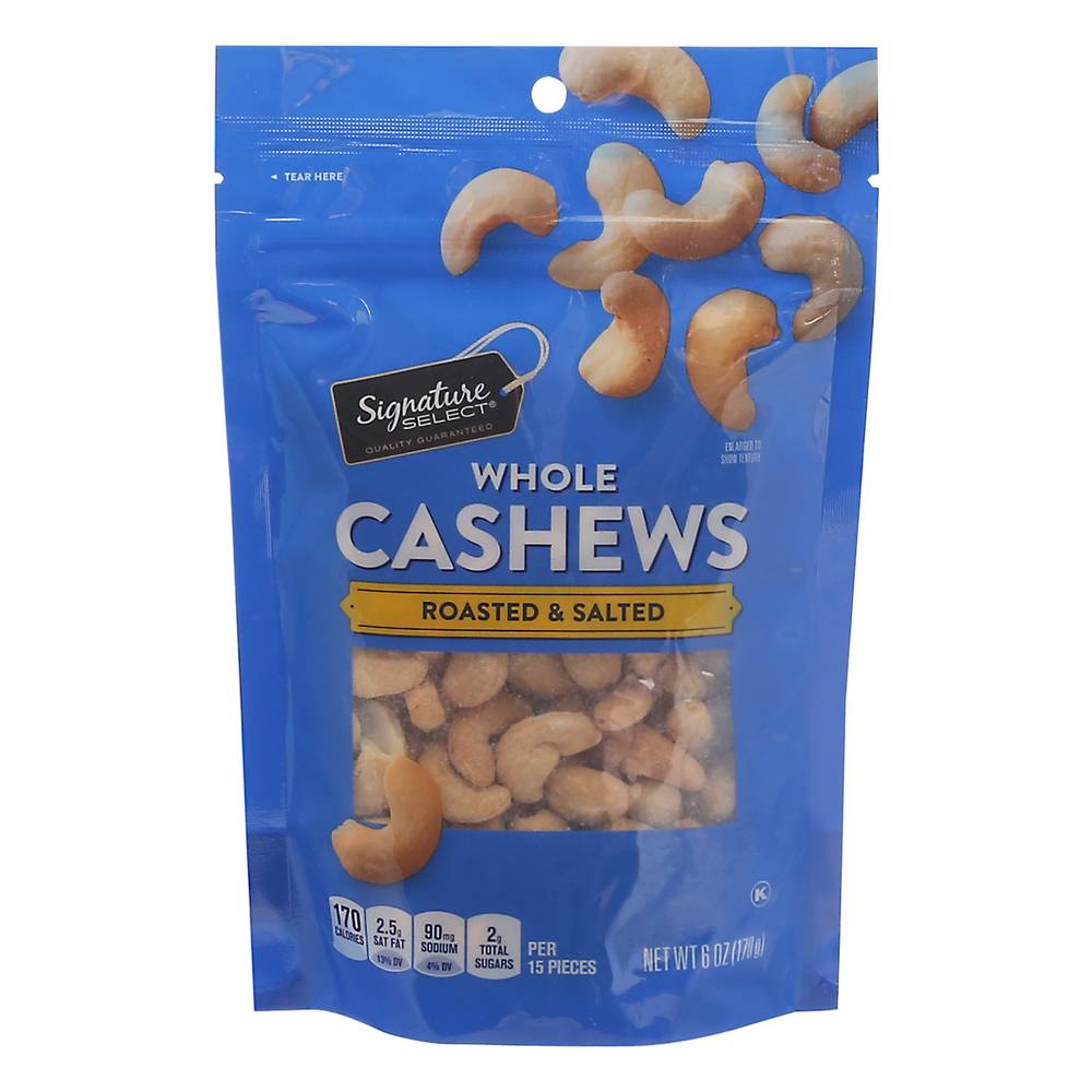 Signature Select Roasted & Salted Whole Cashews