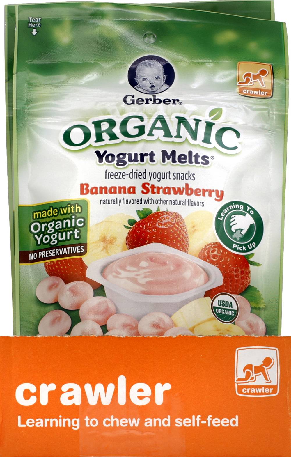 Gerber Organic Banana Strawberry Yogurt Melts (1 oz)