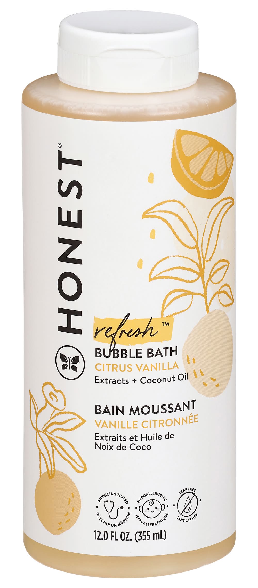 Honest Refresh Citrus Vanilla Bubble Bath (12 fl oz)