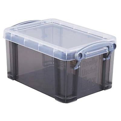 Really Useful Box 0.7 L Storage Box, Transparent-Smoke