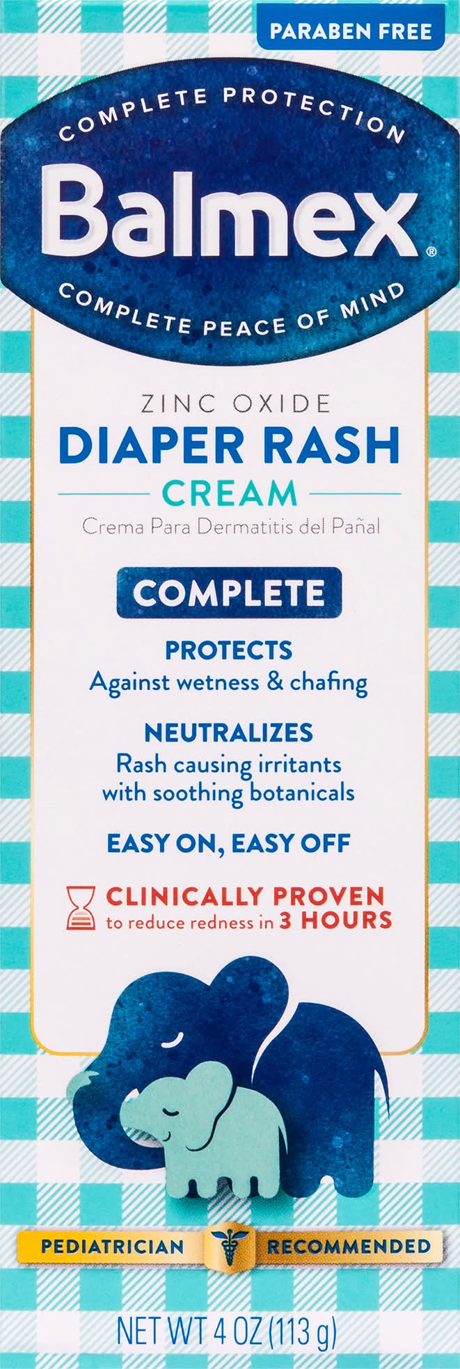 Balmex Complete Diaper Rash Cream (4 oz)