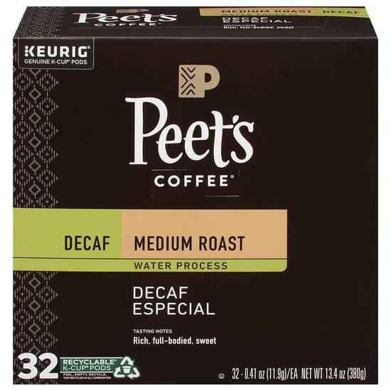 Peet's Coffee Decaf Special Medium Roast K-Cup Pods Coffee (32 x 0.41 oz)