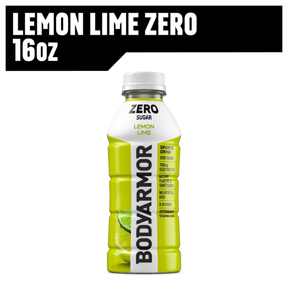 BODYARMOR Zero Sugar Super Drink, Lemon-Lime (16 fl oz)