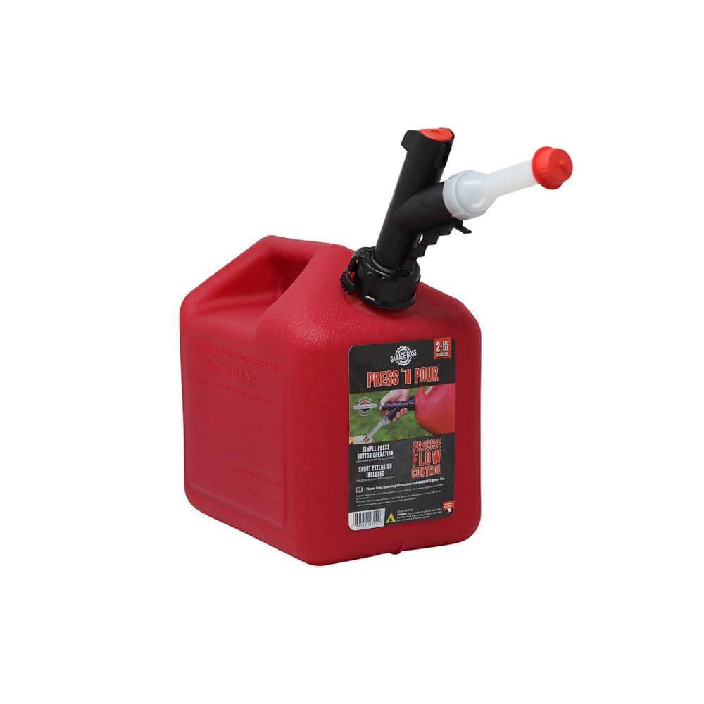 Garage Boss Press N Pour Gas Can 2 Gal Capacity