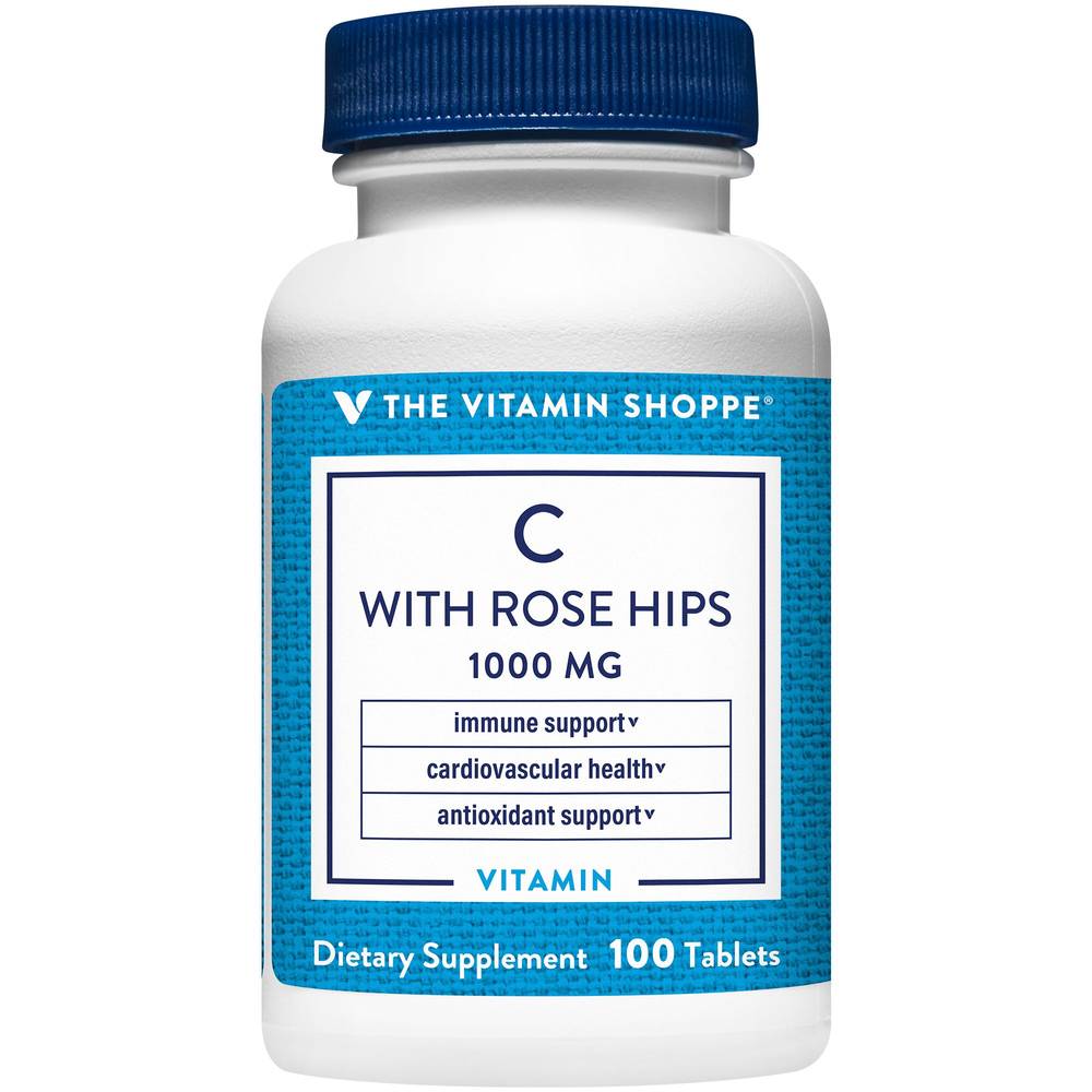 Vitamin C With Rose Hips - Immune Support - 1,000 Mg (100 Tablets)