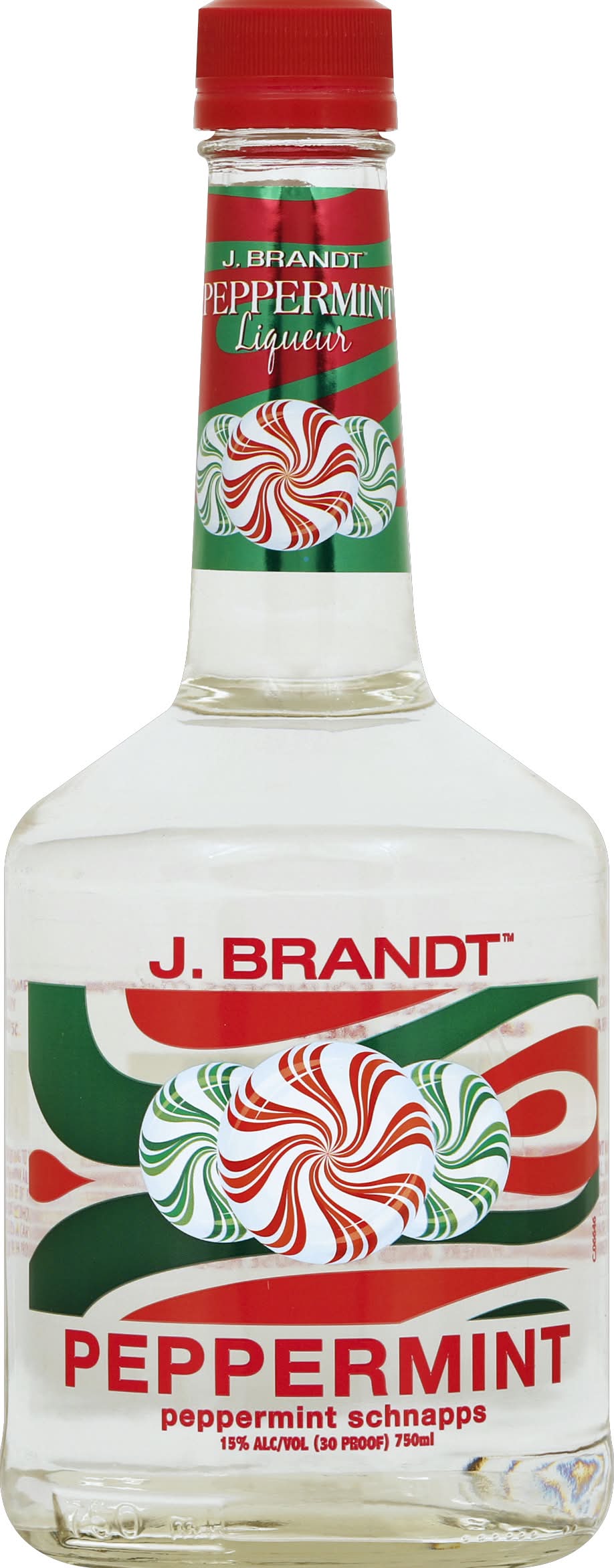 J Brandt Peppermint Schnapps Liqueur (750 ml)