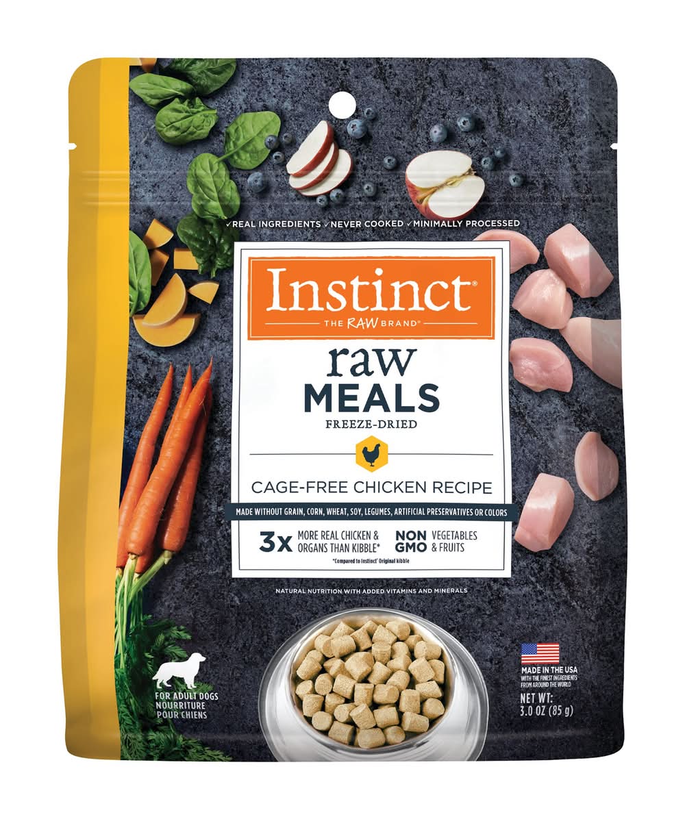 Instinct® Raw Meals Freeze-Dried Adult Dry Dog Food - Grain Free, Chicken (Flavor: Chicken, Size: 3 Oz)
