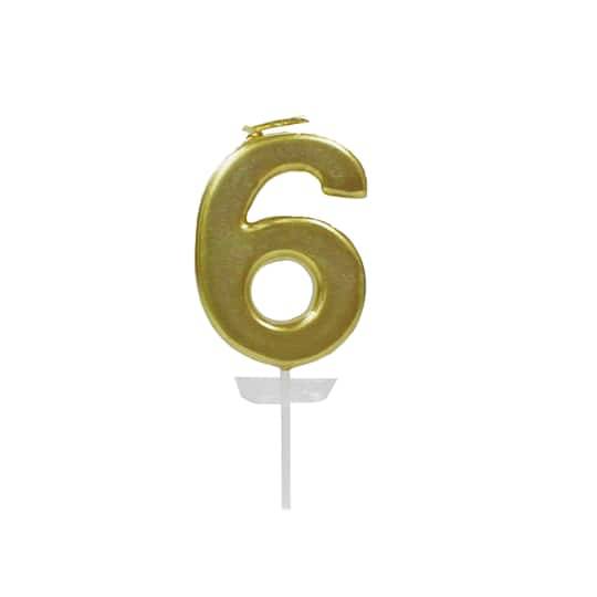 Gold Number Candle By Celebrate It