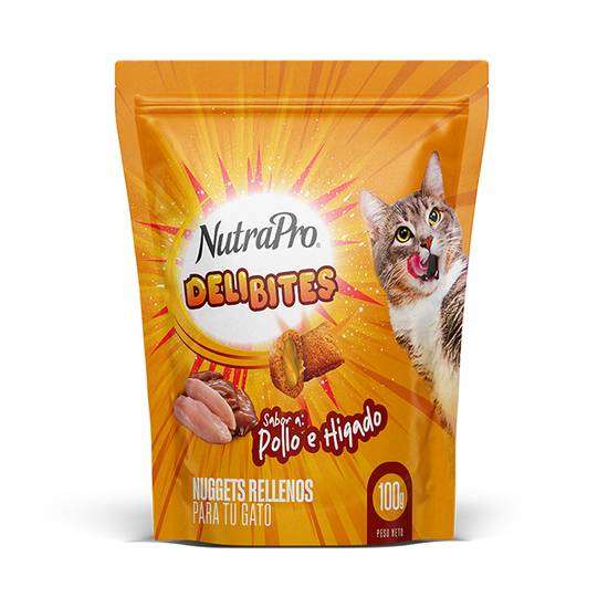 Nuggets Nutrapro Snack Para Gato Sabor Hígado Y Pollo 100 Gr