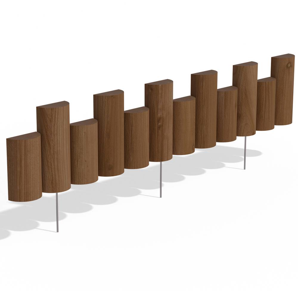 Greenes 3-ft x 7-in Brown Wood Landscape Edging Section | RC 33B