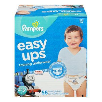 Pampers Easy Ups Boys Training Underwear Size 4-5 (56 ea)