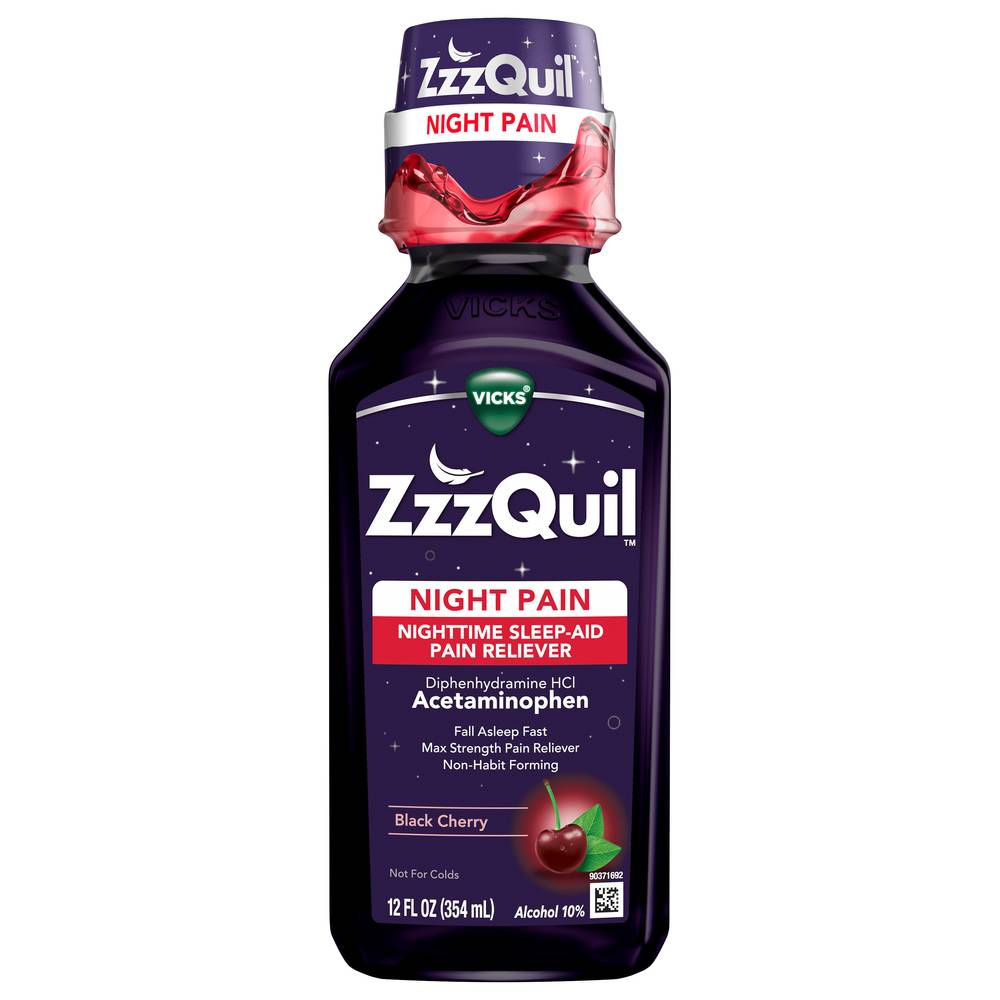 ZzzQuil Nighttime Pain Relief Sleep Aid Liquid (12 fl oz)