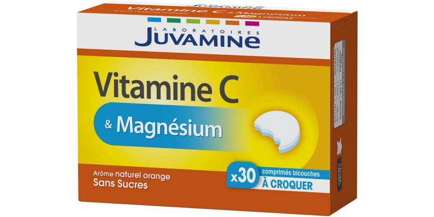 Juvamine - Vitamine c & magnésium comprimés à croquer (30 pièces)