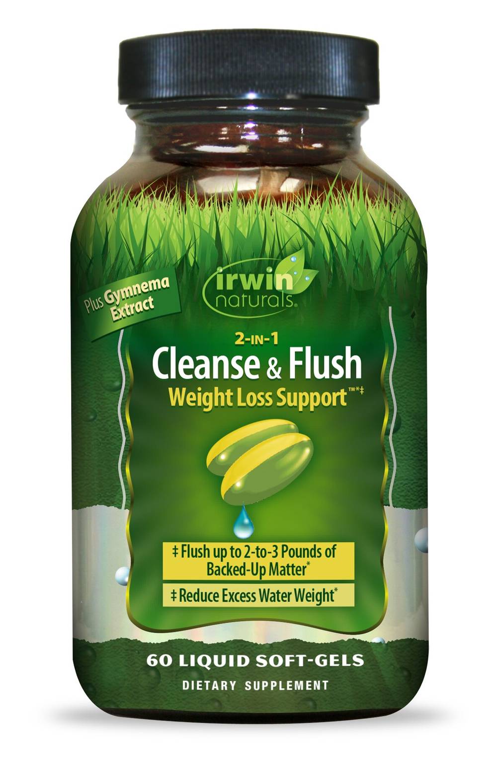Irwin Naturals 2-in-1 Cleanse & Flush Weight Loss Support Soft-Gels