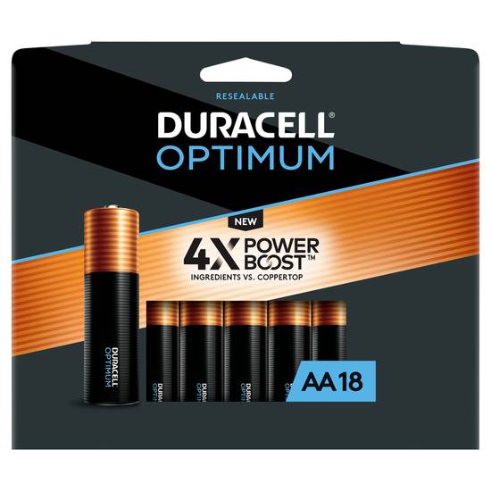 Duracell Optimum Aa Alkaline Batteries (18 ct)