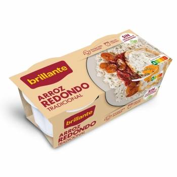 Arroz redondo para microondas Brillante pack de 2 unidades de 125 g.