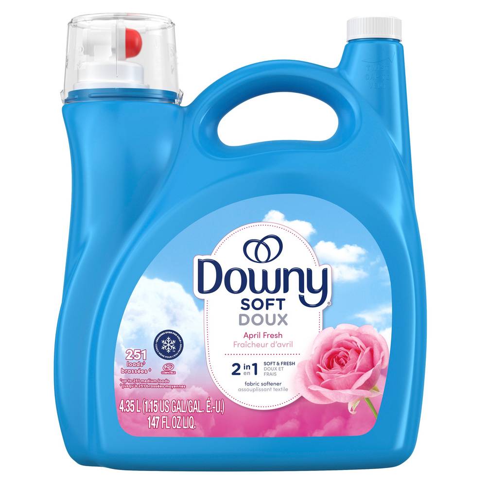 Downy Soft - Assouplissant Liquide Fraîcheur D'Avril 4,35 L , 251 Brassées