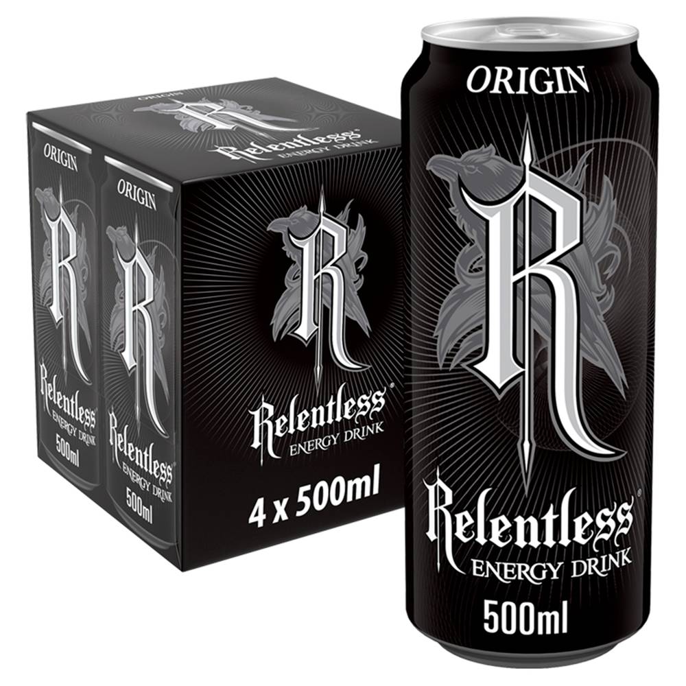 Relentless Origin Energy Drink (4 x 500ml)