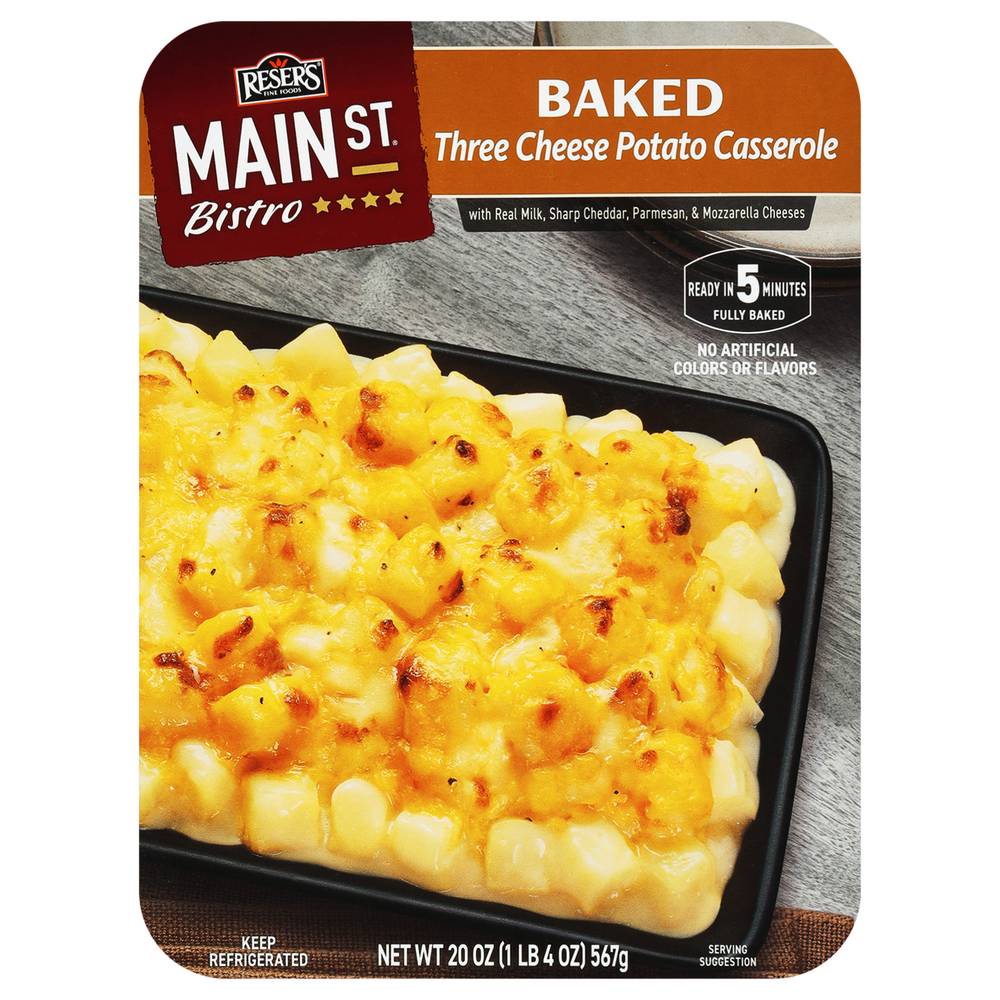 Main St Bistro Baked Three Cheese Potato Casserole (1.25 lbs)