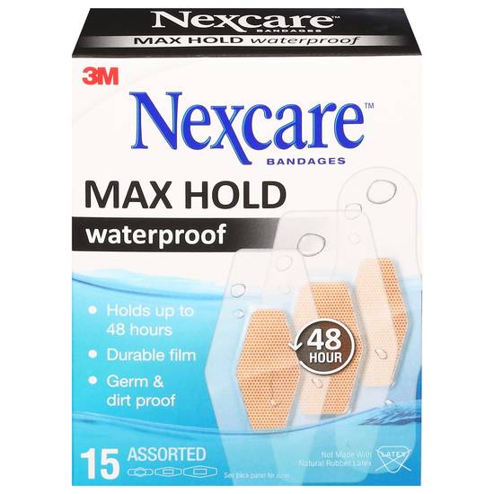Nexcare Max Hold Waterproof Assorted Bandages ( 15 ct )